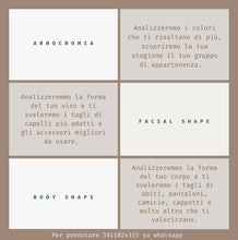 Carica l'immagine nel visualizzatore di Gallery, ANALISI DI STILE : armocromia, body e facial shape
