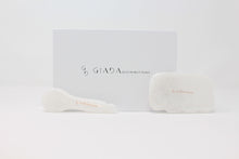 Carica l'immagine nel visualizzatore di Gallery, SET GUA SHA NUVOLETTA E CUCCHIAIO IN GIADA BIANCA